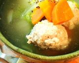 ベビー白菜と鶏肉団子のとろみ中華スープ作り方6写真