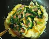 彩りキレイ！ベーコンと法蓮草の３色卵焼き作り方5写真
