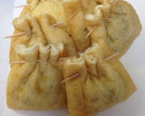 おいし〜！納豆青のりチーズの巾着焼き作り方3写真
