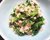 春菊とシーチキンの超簡単小鉢作り方4写真