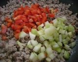 彩り野菜と豚ひき肉のココットカマン作り方3写真