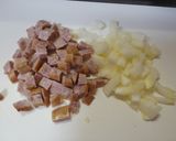 お豆入りチャーハン（ほんのり梅風味）作り方1写真