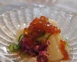 食用菊とホタテの酢の物いくら添え作り方8写真