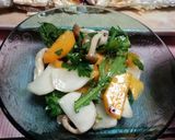 柿と蕪と春菊の彩りサラダ作り方11写真