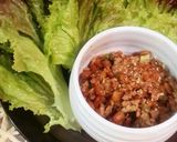 納豆＊挽き肉のレタス巻き巻き作り方6写真