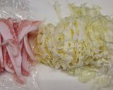 めんつゆで簡単に！白菜のあんかけパスタ作り方1写真