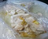 ストック食材★鶏むね＊レンジ蒸し鶏♪作り方2写真