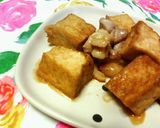 シンプル味付け♪醤油命で☆厚揚げ鶏♪♪作り方3写真