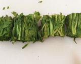 豚肉の春菊巻き オイスターソース煮作り方1写真