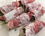 豚肉の春菊巻き オイスターソース煮作り方3写真