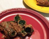 豚肉の春菊巻き オイスターソース煮作り方6写真
