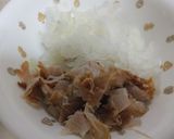 焼き豚と玉ねぎのミモザスパサラダ作り方1写真