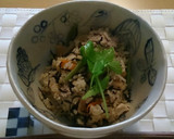 具だくさん!ひじきと豚肉の炊き込みご飯♪作り方7写真