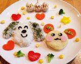 １歳のお誕生日☆わんわんうーたんプレート作り方6写真