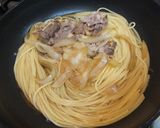 超簡単♪フライパンひとつで和風牛丼パスタ作り方10写真