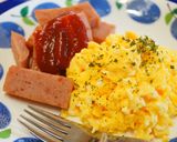 ふわふわスクランブルエッグ＆スパム作り方5写真