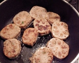 れんこんの挽き肉はさみ焼き♪照り焼き風作り方5写真