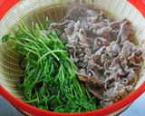 牛肉と豆苗の柚子味噌あえ作り方1写真
