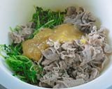 牛肉と豆苗の柚子味噌あえ作り方3写真