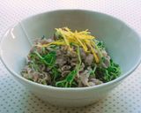 牛肉と豆苗の柚子味噌あえ作り方4写真