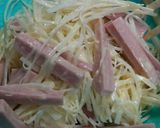 千切り大根と魚肉ソーセージ お好み風作り方1写真
