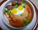 大根葉とトマトのココットカマン作り方5写真