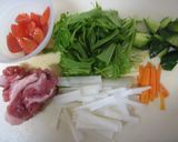 豚しゃぶサラダ柚子胡椒味ポン酢ジュレで作り方1写真