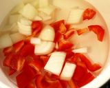 パプリカとたまねぎのクリームパスタ作り方1写真