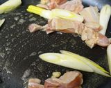 鶏肉と白ネギの味噌クリームパスタ♪作り方3写真