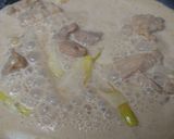 鶏肉と白ネギの味噌クリームパスタ♪作り方7写真