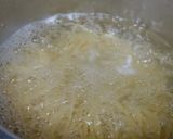 鶏肉と白ネギの味噌クリームパスタ♪作り方4写真