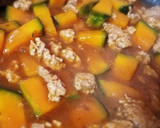 かぼちゃの鶏そぼろあんかけ＊甘辛中華風作り方4写真