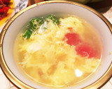★トマトとオクラと卵のふわふわ中華スープ作り方3写真