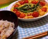 簡単★10分で鶏肉トマトのバジルマヨ炒め作り方6写真