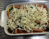 ソーセージとほうれん草のトマトチーズ焼き作り方5写真