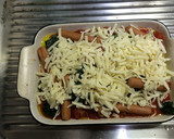 ソーセージとほうれん草のトマトチーズ焼き作り方4写真