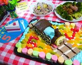HAPPYBIRTHDAYトーマスケーキ作り方8写真