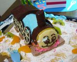 HAPPYBIRTHDAYトーマスケーキ作り方9写真