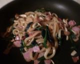 ほうれん草とベーコンの焼きうどん♪作り方4写真