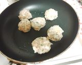 ふわふわ＊梅しそ つくね作り方4写真
