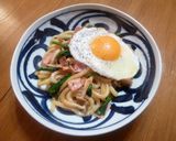ほうれん草とベーコンの焼きうどん♪作り方5写真
