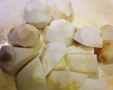 揚げ里芋のひき肉炒め作り方1写真