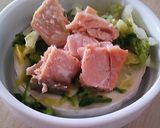 朝食の残りで…鮭と白菜のココットカマン作り方2写真