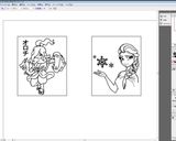 キャラ弁オブラートアート アナ雪　エルサ作り方1写真