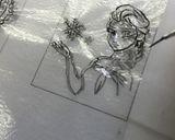 キャラ弁オブラートアート アナ雪　エルサ作り方3写真