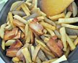 ベーコンと食感楽しい三食材のめんつゆ金平作り方5写真