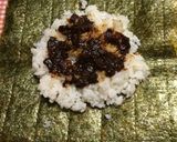 簡単☆肉味噌おにぎらず作り方1写真