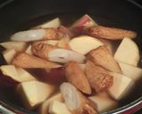 安納芋と練り物の煮物作り方2写真