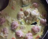 カボチャほうれん草と鶏団子のシチュー作り方5写真