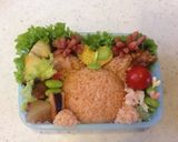 妖怪ウォッチ☆ミカンニャンのキャラ弁❤️作り方4写真
